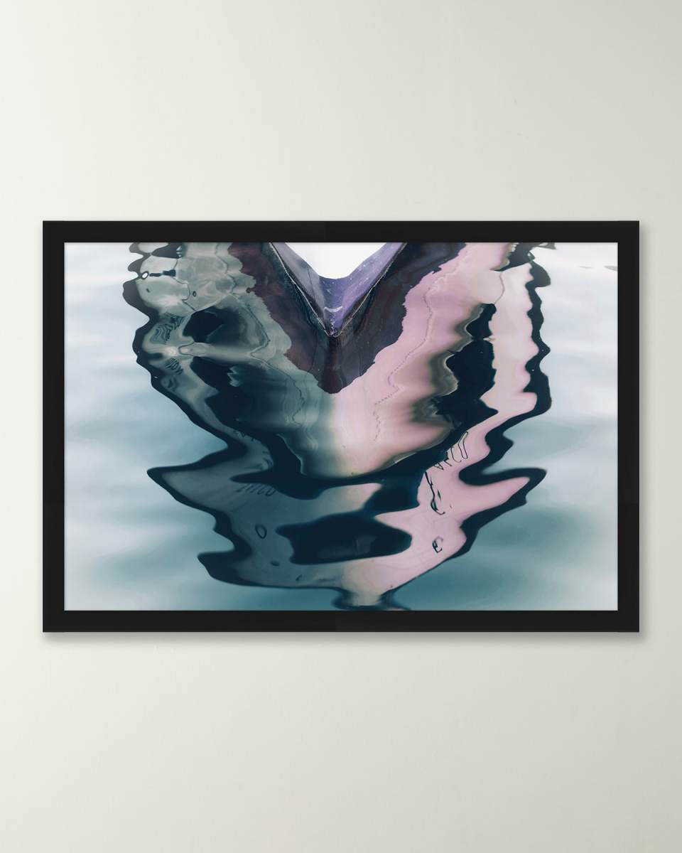 "Wavy Reflections" Framed Giclee